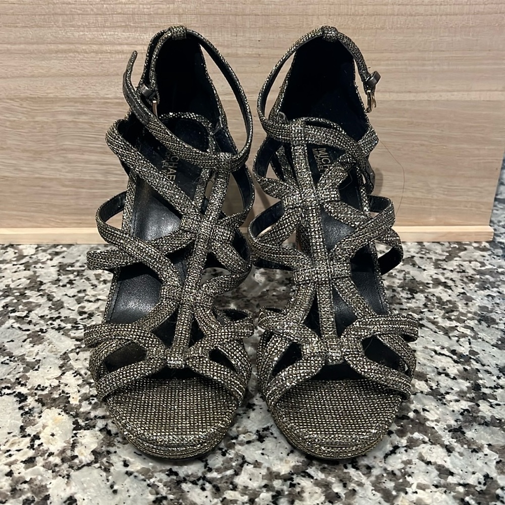 Michael Kors bronze heels